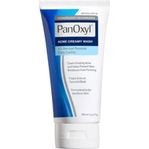 PanOxyl Acne Creamy Wash 4% – Nettoyant anti-acné doux au peroxyde de benzoyle