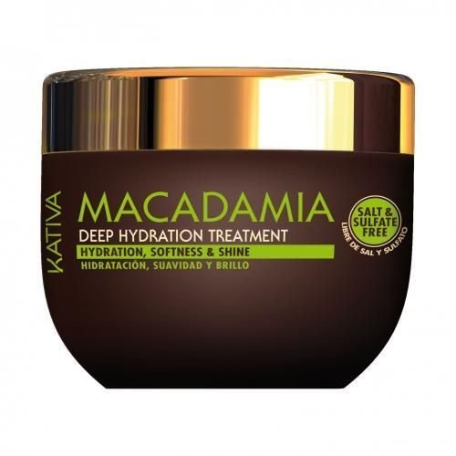 Kativa Macadamia Hydration Treatment Mask 500ML – Masque Hydratant & Réparateur Cheveux Secs