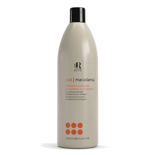 Real Macadamia Shampoo 1000ML – Shampoing Nourrissant Macadamia & Collagène