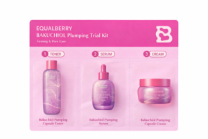 Eqqualberry bakuchiol plumping trial kit