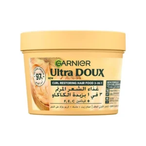 Garnier Ultra Doux Hair Food Beurre de Cacao 390ML – Masque 3-en-1 Cheveux Bouclés