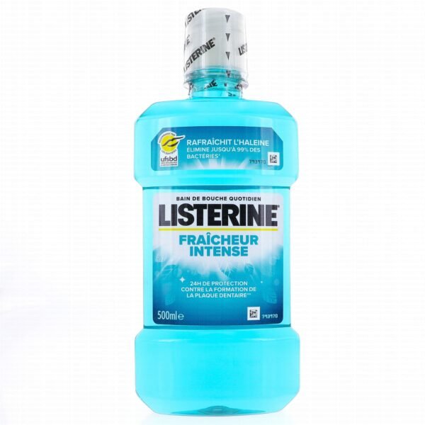 Listerine Fraîcheur Intense 500ML – Bain de Bouche Haleine Ultra Fraîche