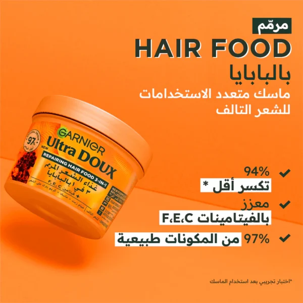 Garnier Ultra Doux Hair Food Papaye 390ML – Masque Réparateur Multi-Usages