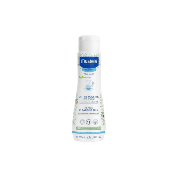 Mustela Lait de Toilette Sans Rinçage 200ML – Nettoyant Doux Bébé