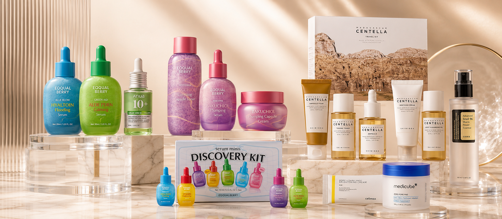 Eqqualberry bakuchiol plumping trial kit