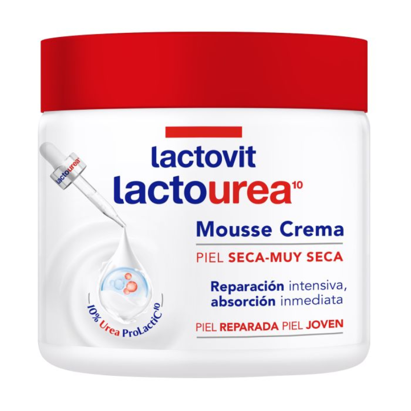 Lactovit  Crème Mousse Lactourea 400ml – Hydratation Intense Peaux Sèches à Très Sèches