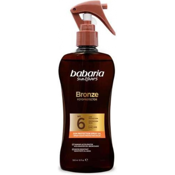 Babaria Spray Huile Solaire Protectrice Carotine SPF 6 300ml – Bronzage & Protection