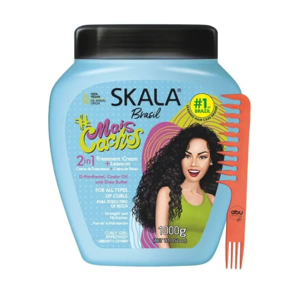 61KME2CTVbL Skala Expert Mais Cachos Crème de Traitement 1000g – Soin Hydratant Multi-Usage pour Cheveux Bouclés