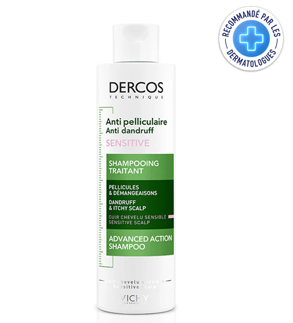 Vichy Dercos Shampooing Traitant Anti-Pelliculaire Sensitive Sans Sulfate 200ml – Cuir Chevelu Sensible