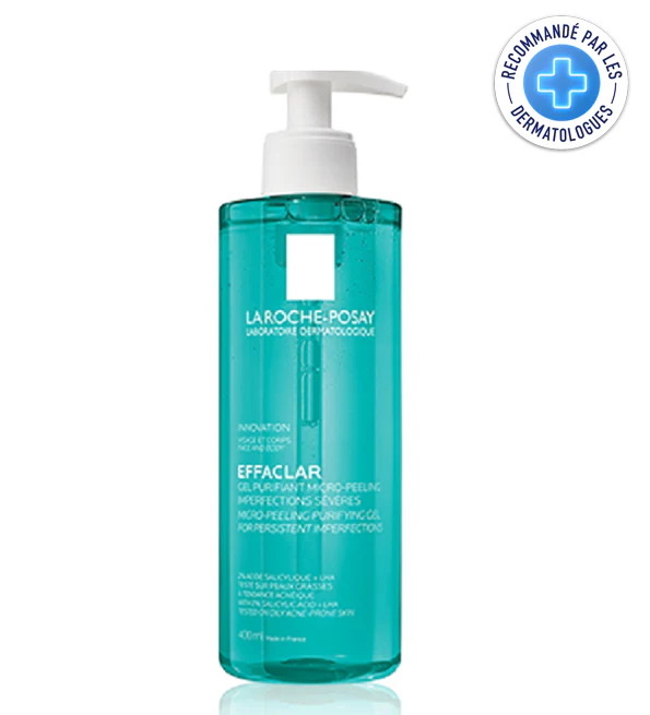 Untitled-1_650972b3-3cc7-4e53-ba01-b5f6a06798f6 La Roche-Posay Effaclar Gel Micro-Peeling Purifiant 400ml – Nettoyant Anti-Imperfections Visage & Corps