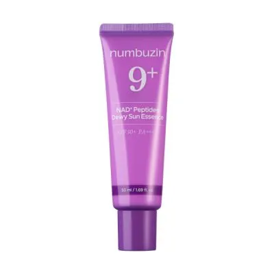numbuzin-no-9-nad-peptides-dewy-sun-essence-spf-50-pa-50ml-965 Numbuzin No.9 NAD+ Peptides Dewy Sun Essence SPF50+ PA++++ 50ml – Écran Solaire Hydratant Anti-Âge