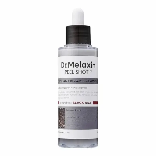Dr. Melaxin Peel Shot PS – Ampoule Exfoliante au Riz Noir & Niacinamide 80 ml