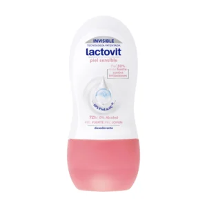 LACTOVIT Déodorant Roll-On Piel Sensible Invisible 72H – 50 ml