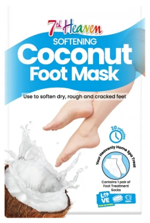 7th Heaven Coconut Foot Pack – Masque Chaussettes Hydratantes Coco 1 Paire