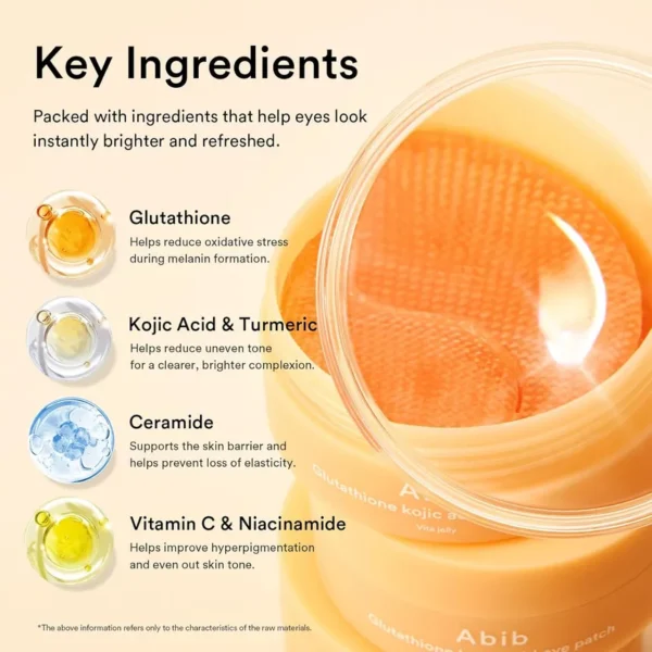 Abib Glutathione Kojic Acid Eye Patch Vita Jelly – 60 patchs