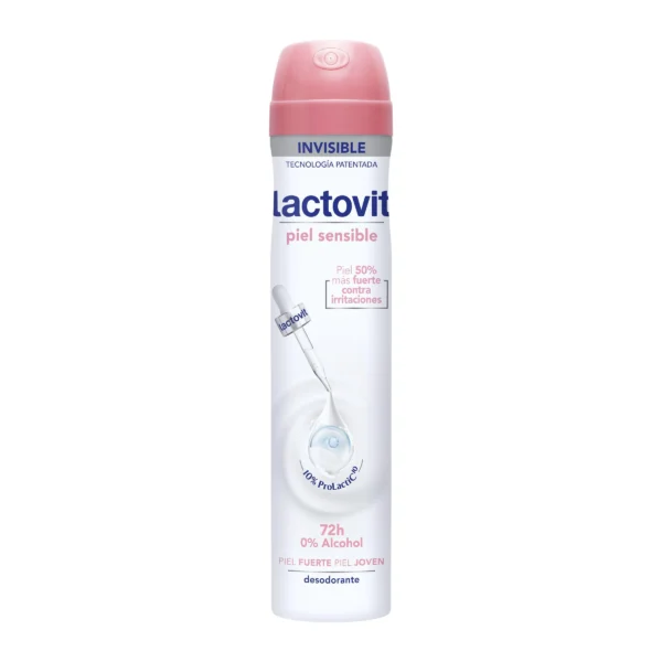 61AhuzltQnL Lactovit Déodorant Peau Sensible Spray 72H – 200 ml